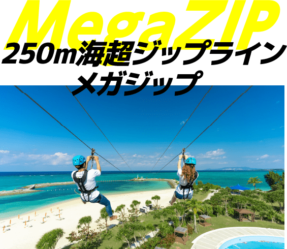 250m海超ジップライン メガジップ(MegaZIP)